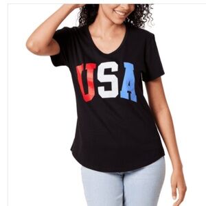 General Standard USA Graphic T-Shirt Black Size XL Made in USA